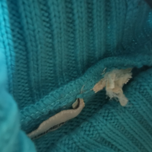 Vintage Ksimeroni Teal Knit Turtleneck - Picture 4 of 5